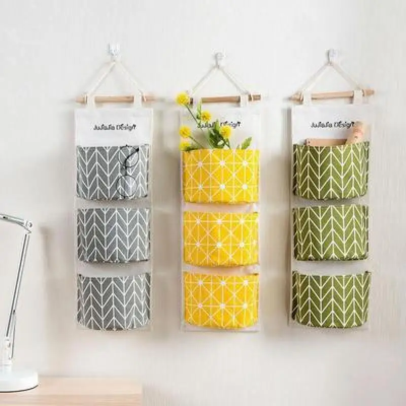 New Cotton and Linen Waterproof Living Hanging Bag Multi-layer Wall Hanging Pocket Cloth Art Door Sundries Storage Bag Tool
New Cotton and Linen Waterproof Living Hanging Bag Multi-layer Wall Hanging Pocket Cloth Art Door Sundries Storage Bag Tool