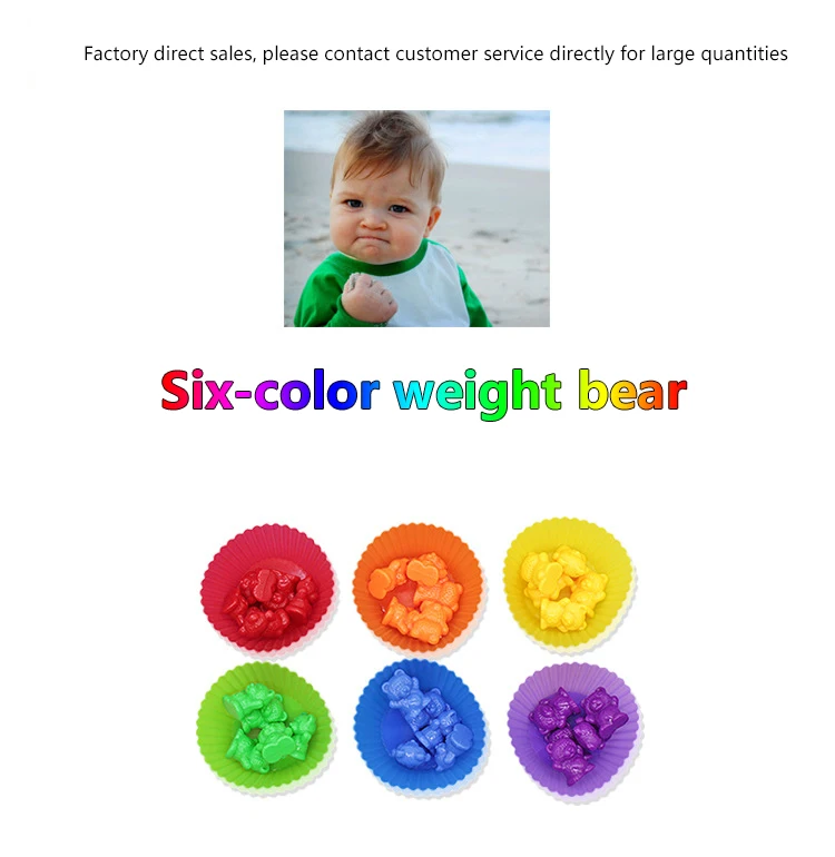 Rainbow Six Color Counting Bear Stacking Cup Montessori Education Math Tool Color Classification Matching Game Kids Toys Gift
Rainbow Six Color Counting Bear Stacking Cup Montessori Education Math Tool Color Classification Matching Game Kids Toys Gift
