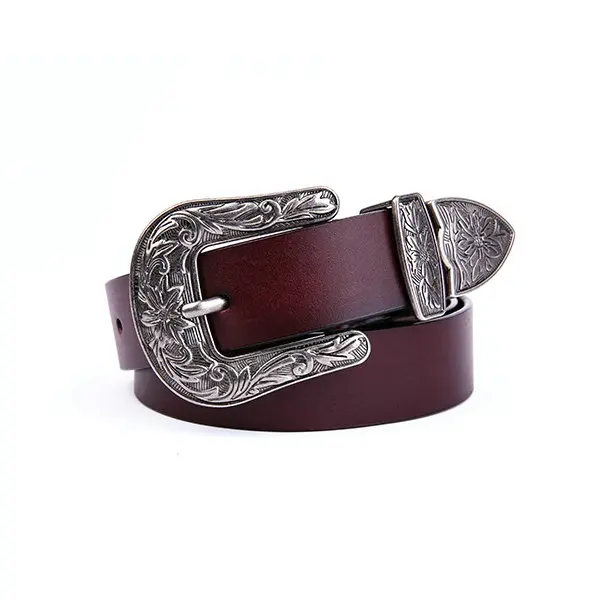 Retro Pin Buckle Belt Korean Style Ladies Two-layer Cowhide Fashion Decorative Carved Leather Belt
Retro Pin Buckle Belt Korean Style Ladies Two-layer Cowhide Fashion Decorative Carved Leather Belt