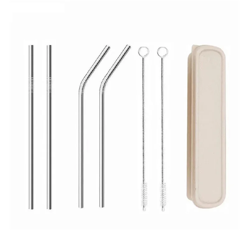 215*6mm Cocktail Yerba Mate Folding Straw Metal Straws Set Straight Bent 304 Stainless Steel High Quality Straw Bar Accessories
215*6mm Cocktail Yerba Mate Folding Straw Metal Straws Set Straight Bent 304 Stainless Steel High Quality Straw Bar Accessories