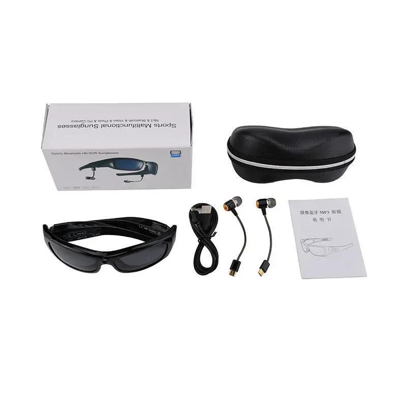 Smart Glasses Sports Camera HD1080P Camera Bluetooth Music Sunglasses Driving recorder Mini Camcorders Glasses Multifunctional
Smart Glasses Sports Camera HD1080P Camera Bluetooth Music Sunglasses Driving recorder Mini Camcorders Glasses Multifunctional