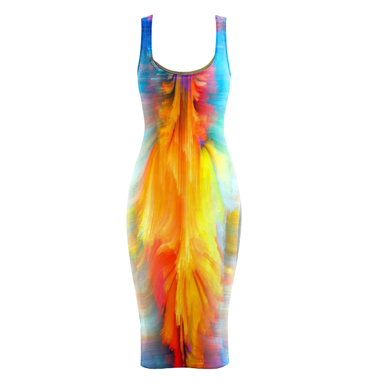Women's Tie-dye Tank Dress Sleeveless Basic Mini Club Party Dresses Square Collar Sexy Bodycon Summer Dress Vestido De Mujer A9
Women's Tie-dye Tank Dress Sleeveless Basic Mini Club Party Dresses Square Collar Sexy Bodycon Summer Dress Vestido De Mujer A9