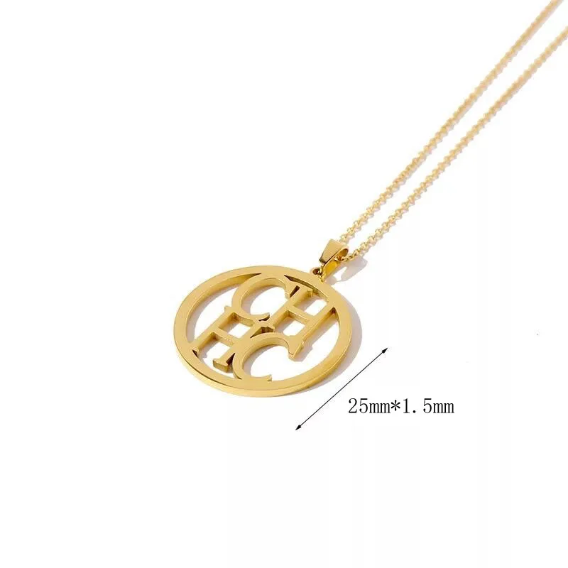 Fashion Jewelry Set Silver Gold Plated Hollow CH Letter Pendant Necklace Round Cute Stud Earring For Women Jewelry Set Gift 45cm 
Fashion Jewelry Set Silver Gold Plated Hollow CH Letter Pendant Necklace Round Cute Stud Earring For Women Jewelry Set Gift 45cm