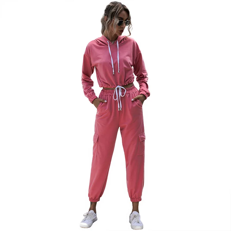 Pure Color Casual Tracksuit Women Two Piece Sports Set Pullover Hoodies Suit 2021 New Fashion Sweatpants Trousers Outfits
Pure Color Casual Tracksuit Women Two Piece Sports Set Pullover Hoodies Suit 2021 New Fashion Sweatpants Trousers Outfits