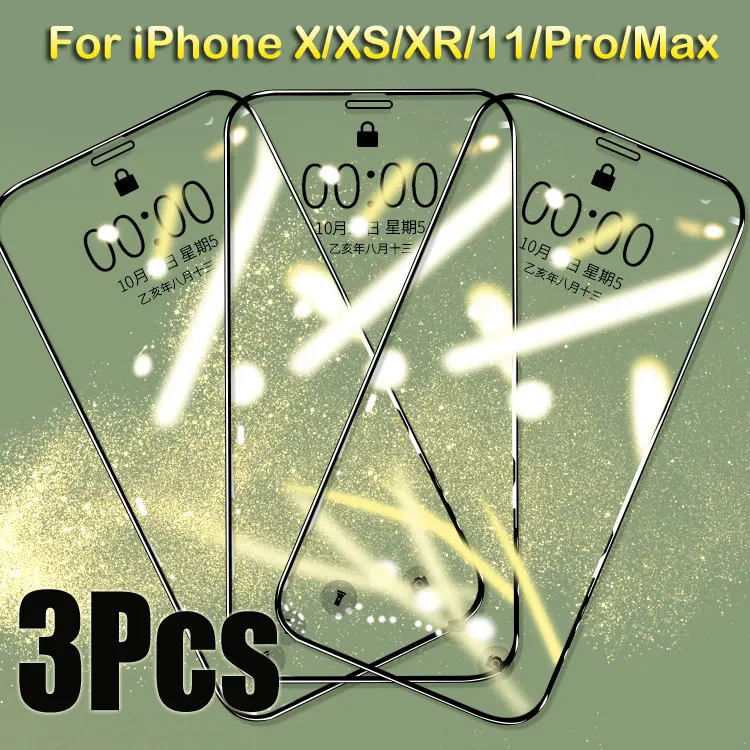 3Pcs Full Cover Tempered glass on For iPhone SE 2020 SE2 11 Pro X XR XS Max Screen Protector Transparent Protective Glass Film
3Pcs Full Cover Tempered glass on For iPhone SE 2020 SE2 11 Pro X XR XS Max Screen Protector Transparent Protective Glass Film