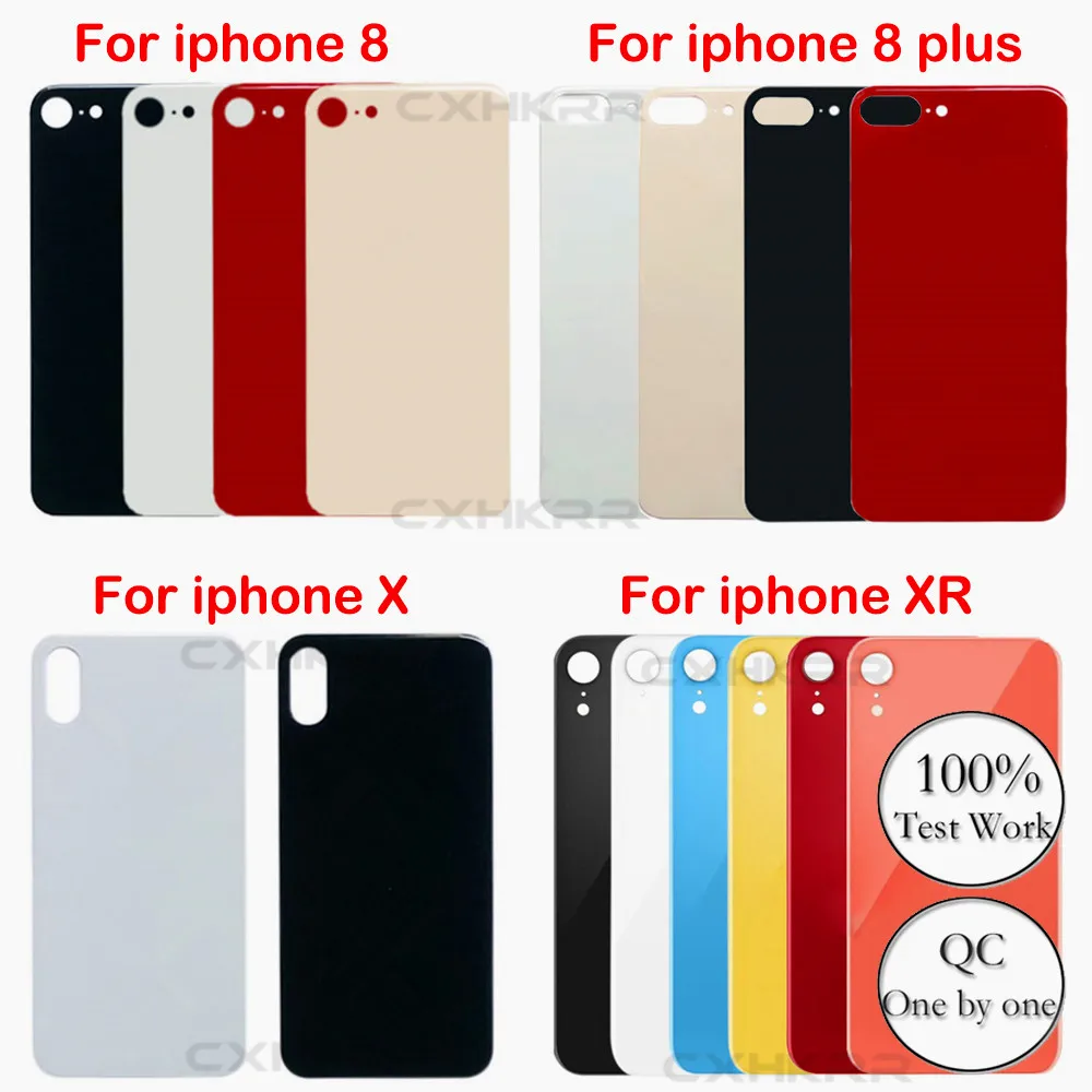 Новинка 100% стеклянная крышка батарейного отверстия для iPhone 8 8plus X XS XR XSmax