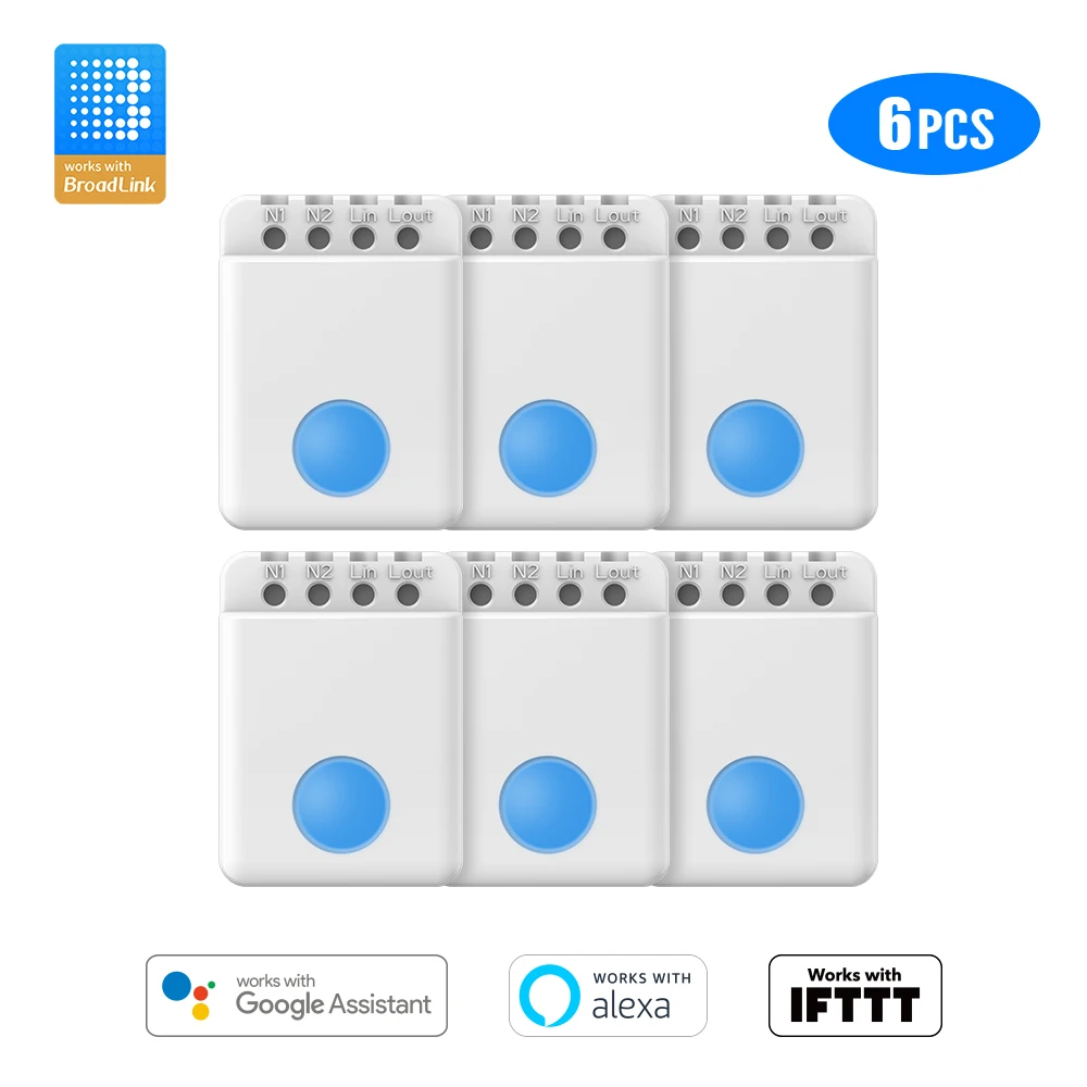1/2/3/4/5/6 PCS BroadLink Bestcon MCB1 DIY Wifi Switch Wireless Smart Home Automation Relay Module Controller for Google Home
1/2/3/4/5/6 PCS BroadLink Bestcon MCB1 DIY Wifi Switch Wireless Smart Home Automation Relay Module Controller for Google Home