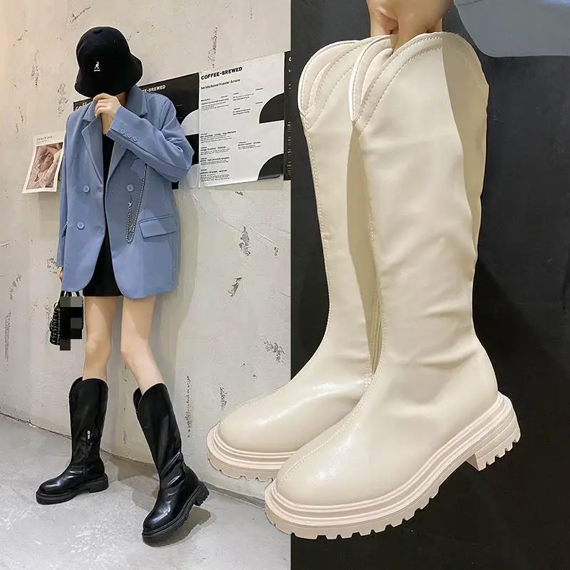 2021 Autumn New Thick Heel Shoes Women British Style Retro Round Toe Knight Boots Knee High Boots Martin Boots Botas Femininas
2021 Autumn New Thick Heel Shoes Women British Style Retro Round Toe Knight Boots Knee High Boots Martin Boots Botas Femininas