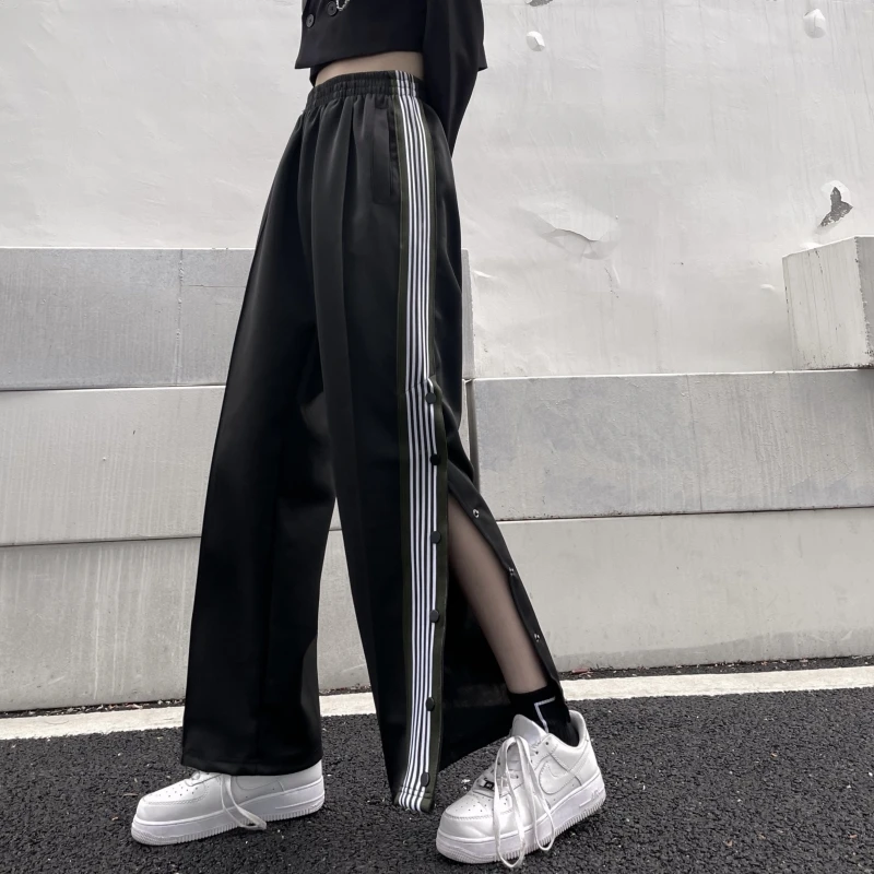 Limiguyue Summer Women Long Harajuku Style Korean Side Button Hip Hop Trousers Loose Casual Cotton Wide Leg Pants Ins Tide K1076
Limiguyue Summer Women Long Harajuku Style Korean Side Button Hip Hop Trousers Loose Casual Cotton Wide Leg Pants Ins Tide K1076