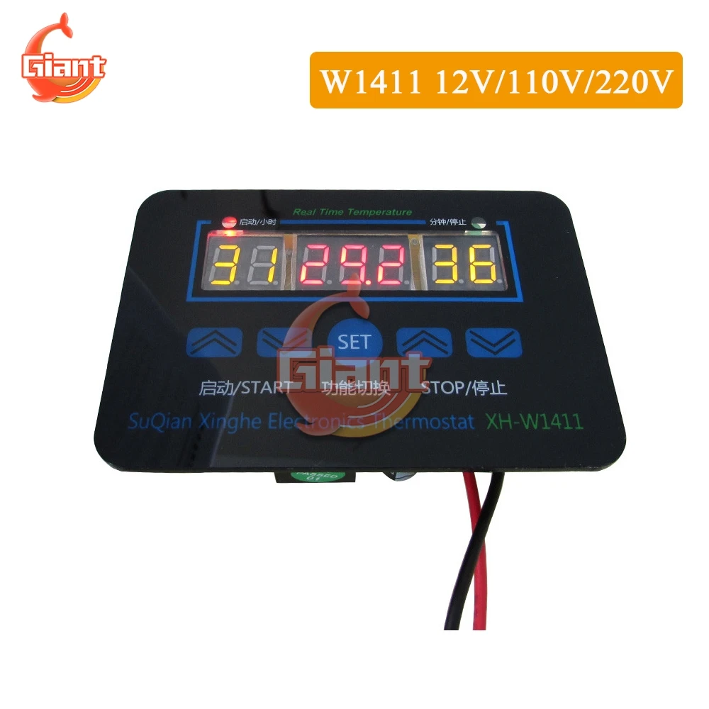 W1411 AC 110V 220V DC 12V Digital LCD Temperature Controller Heating Cooling Switch Control XH-W1411 Multifunction Thermostat
W1411 AC 110V 220V DC 12V Digital LCD Temperature Controller Heating Cooling Switch Control XH-W1411 Multifunction Thermostat