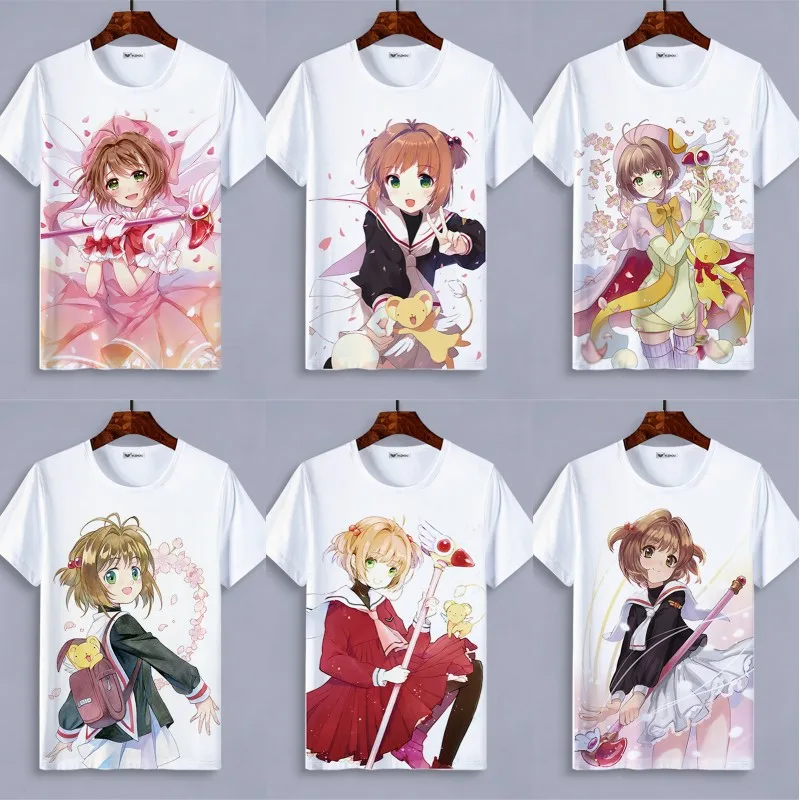1 pcs Cute Anime Cartoon Card Captor Sakura Printed Short Sleeve T-shirt Cosplay Costume Decor Women Men Christmas Gift
1 pcs Cute Anime Cartoon Card Captor Sakura Printed Short Sleeve T-shirt Cosplay Costume Decor Women Men Christmas Gift