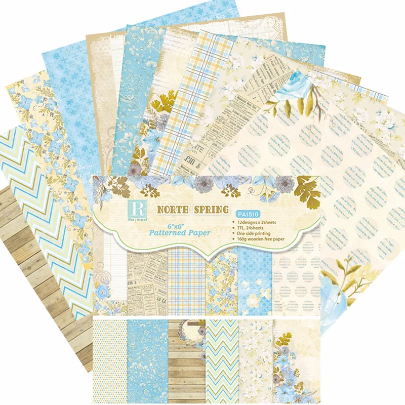 ZENRA 24 Sheets 6"x6” North Spring Scrapbooking Paper Pack DIY Handmade Craft Paper Craft Patterned Paper Background Pad
ZENRA 24 Sheets 6"x6” North Spring Scrapbooking Paper Pack DIY Handmade Craft Paper Craft Patterned Paper Background Pad