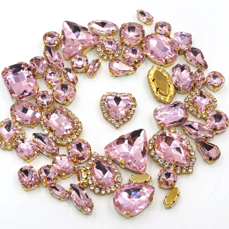 50pcs/Bag Pink Shiny Mixed Shape Sew on Glass Rhinestone Gold Claw Crystal Buckle Diy Wedding Decoration Clothes/Shoe/Dress
50pcs/Bag Pink Shiny Mixed Shape Sew on Glass Rhinestone Gold Claw Crystal Buckle Diy Wedding Decoration Clothes/Shoe/Dress