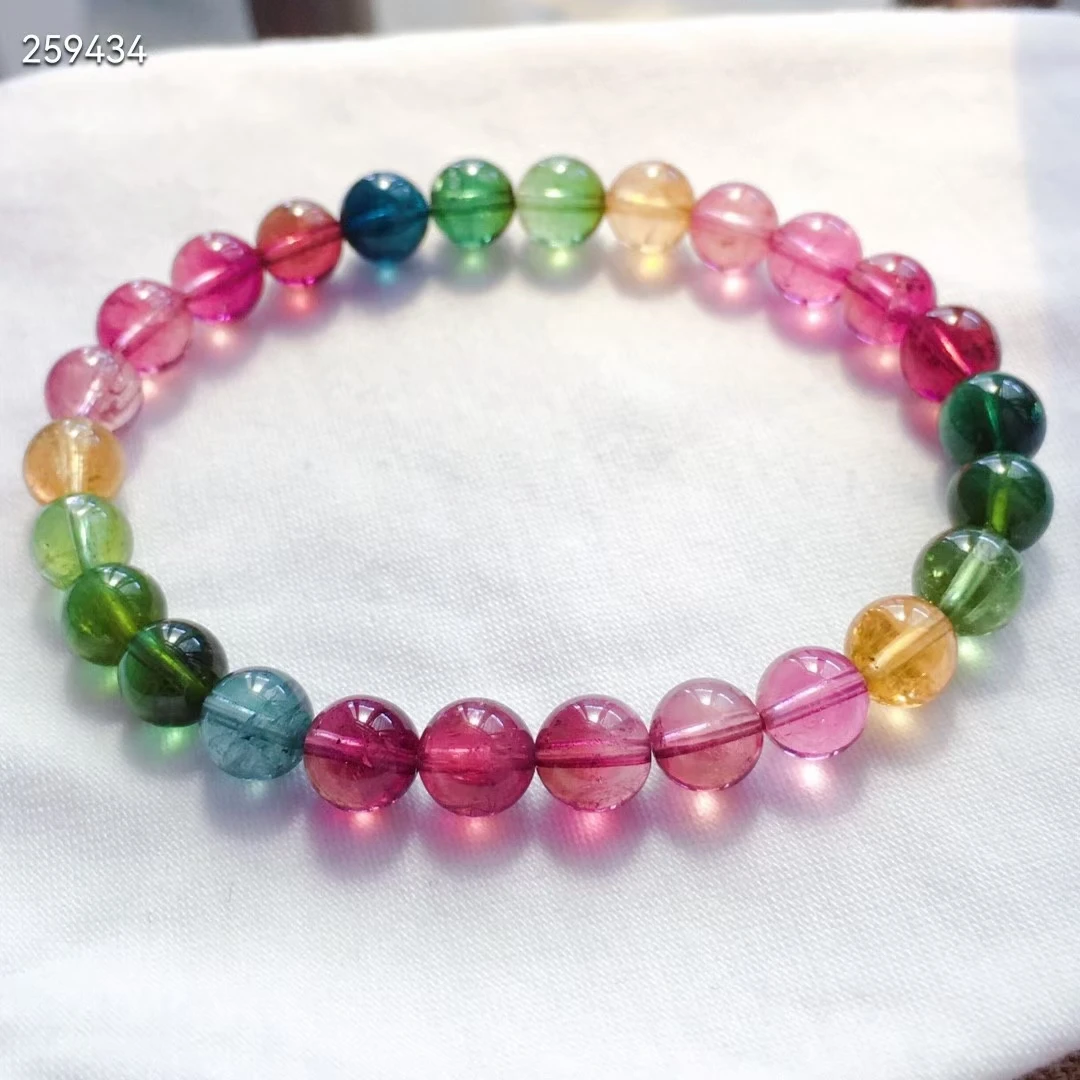 7mm Genuine Natural Colorful Tourmaline Quartz Bracelet Clear Round Beads Women Candy Tourmaline Stone AAAAAAA
7mm Genuine Natural Colorful Tourmaline Quartz Bracelet Clear Round Beads Women Candy Tourmaline Stone AAAAAAA