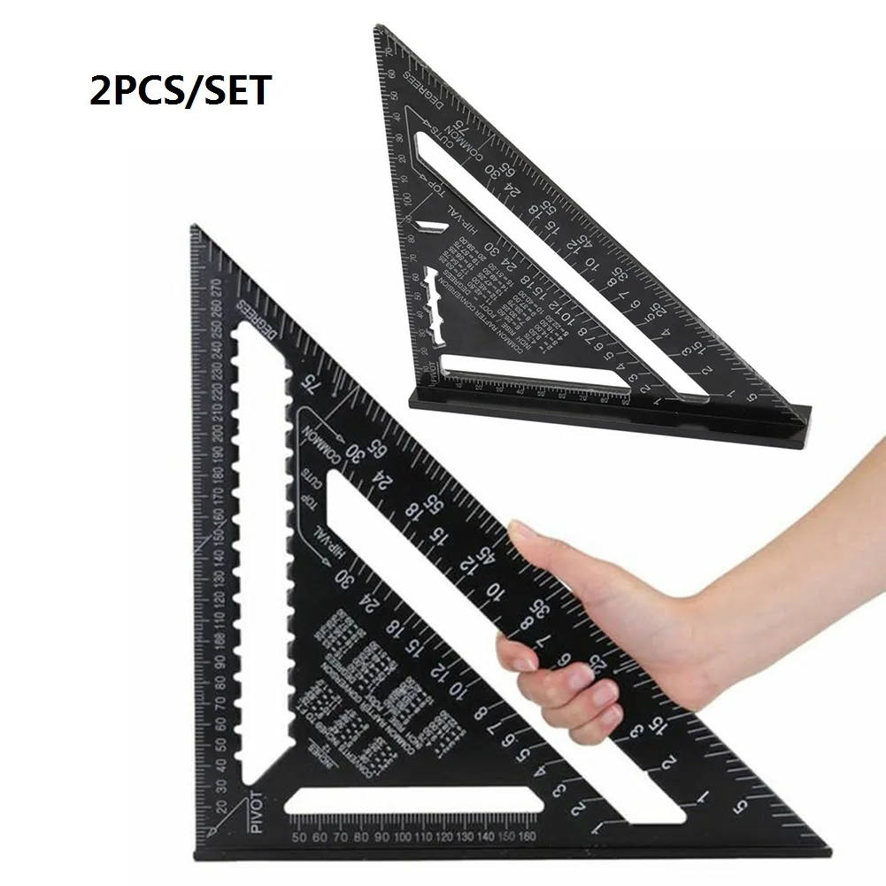 7\"/12\" Aluminum Alloy Speed Square Quick Roofing Rafter Angle Triangle Ruler Guide Set 2PCS 13. * 10 * 3.3cm
7\"/12\" Aluminum Alloy Speed Square Quick Roofing Rafter Angle Triangle Ruler Guide Set 2PCS 13. * 10 * 3.3cm