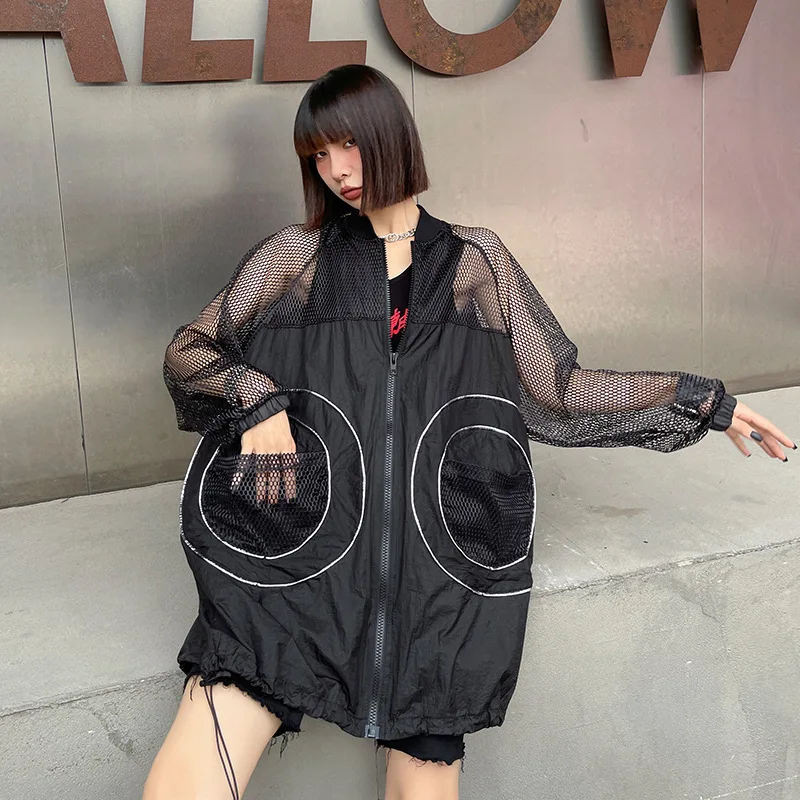 2021 Summer New Personality Stitching Mesh Lightweight Women's Shirt Loose Casual Sun Protective Clothes Coat Jackets
2021 Summer New Personality Stitching Mesh Lightweight Women's Shirt Loose Casual Sun Protective Clothes Coat Jackets