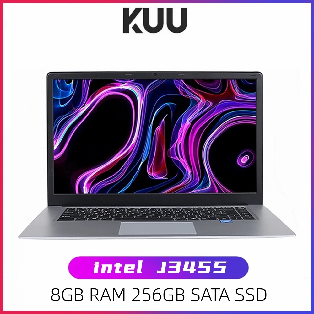 KUU A8 intel J3455 четырехъядерный ультрабук 15 6 дюймовый студенческий ноутбук 8 ГБ ОЗУ 256