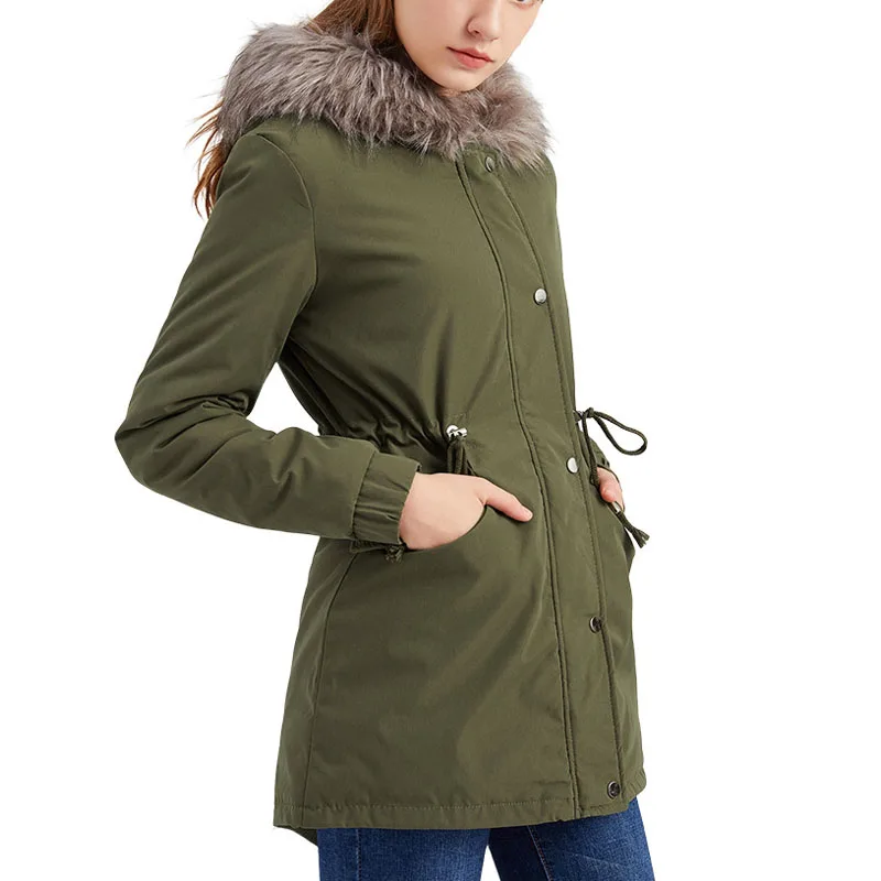 Euro Size Winter Parka Female Thick Cotton Padded Clothes Long Hooded Fur Collar Warm Plus Velvet Coat For Women S/XXL
Euro Size Winter Parka Female Thick Cotton Padded Clothes Long Hooded Fur Collar Warm Plus Velvet Coat For Women S/XXL