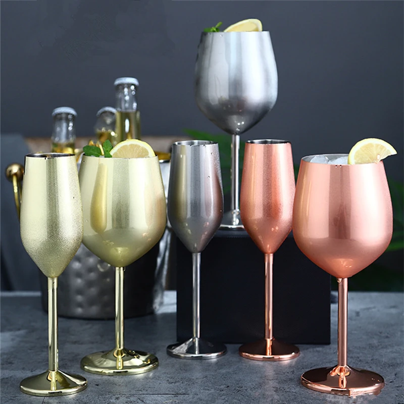 260/500ml Stainless Steel Goblet Champagne Cup Cocktail Wine Glass Drinking Cup Charms Creative Party Supply for Restaurant Bar
260/500ml Stainless Steel Goblet Champagne Cup Cocktail Wine Glass Drinking Cup Charms Creative Party Supply for Restaurant Bar