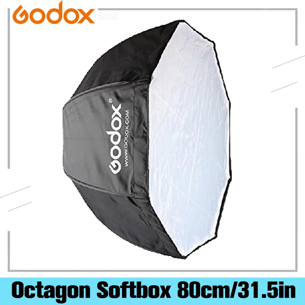 

Godox Portable Octagon Softbox 80cm/31.5in Umbrella Brolly Reflector Flash light Softbox for Studio Photo Flash Speedlight