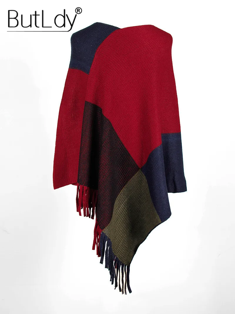 Tassel Lattice V-neck Poncho Cape Women Stitching Pullovers Long Sleeve Womens Capes New Style 2019 Autumn Winter Knitted Poncho
Tassel Lattice V-neck Poncho Cape Women Stitching Pullovers Long Sleeve Womens Capes New Style 2019 Autumn Winter Knitted Poncho