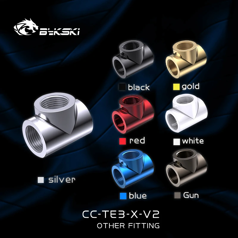Bykski CC-TE3-X-V2,3-Way Split Fittings G1/4'' T-type Splitter Adapter Female Water Cooling Connector Multi-channel
Bykski CC-TE3-X-V2,3-Way Split Fittings G1/4'' T-type Splitter Adapter Female Water Cooling Connector Multi-channel
