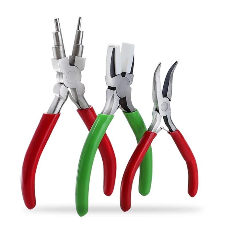 1/3x Flat Curved Nose Pliers Ring Looping Wire Looper Split Ring Jewelry Making 
1/3x Flat Curved Nose Pliers Ring Looping Wire Looper Split Ring Jewelry Making