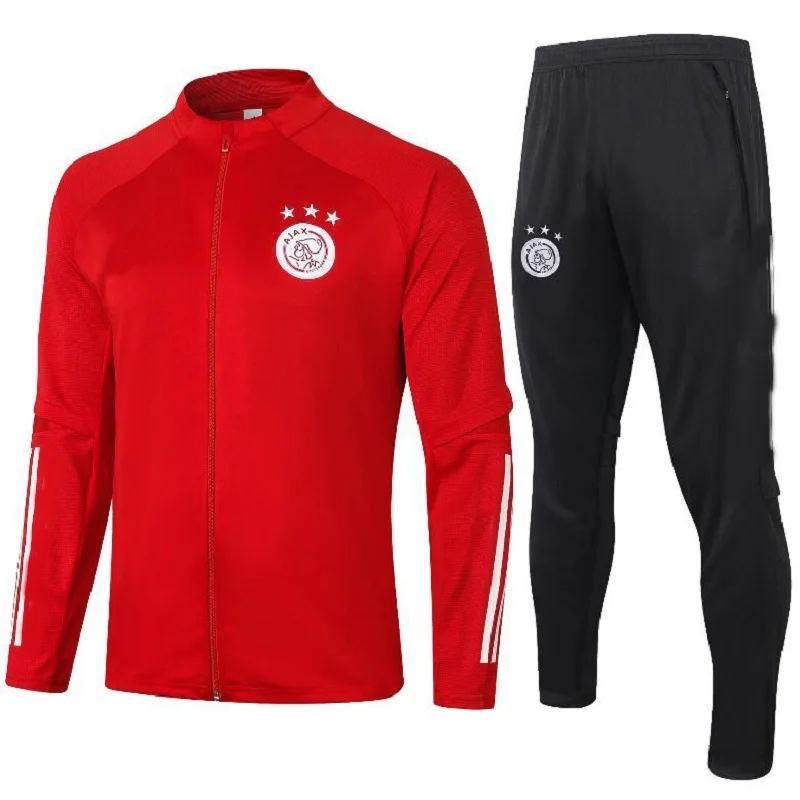

2021 Ajax Soccer Jersey Men+Kids Tracksuit 20 21 Ajax Training suit ZIYECH TADIC maillot de Football Shirt men track suit