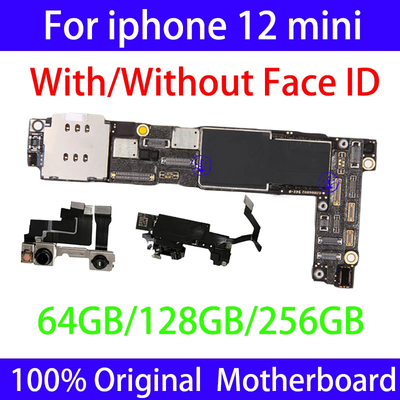 For iPhone 12 Mini Motherboard Original Unlock Logic Board With/NO Face ID Main Board With Full Chips Support Update For 12mini
For iPhone 12 Mini Motherboard Original Unlock Logic Board With/NO Face ID Main Board With Full Chips Support Update For 12mini
