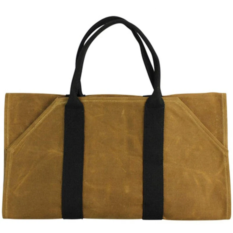 Портативная сумка, прочная холщовая вместительная сумка для хранения дров 
Портативная сумка, прочная холщовая вместительная сумка для хранения дров