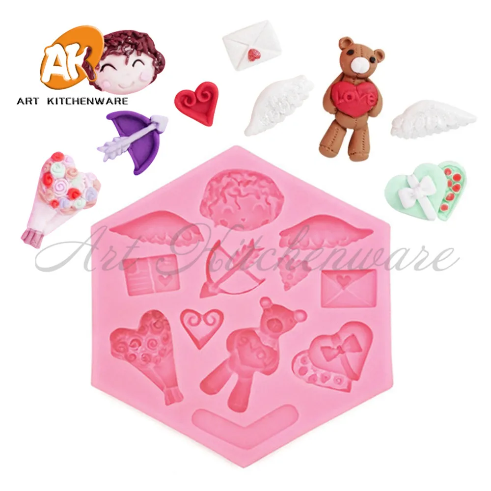 Valentine's Day Series Bear & Flower Silicone Cake Mold Chocolate Mousse Mould Fondant Decorating Supplies Baking Tool 
Valentine's Day Series Bear & Flower Silicone Cake Mold Chocolate Mousse Mould Fondant Decorating Supplies Baking Tool