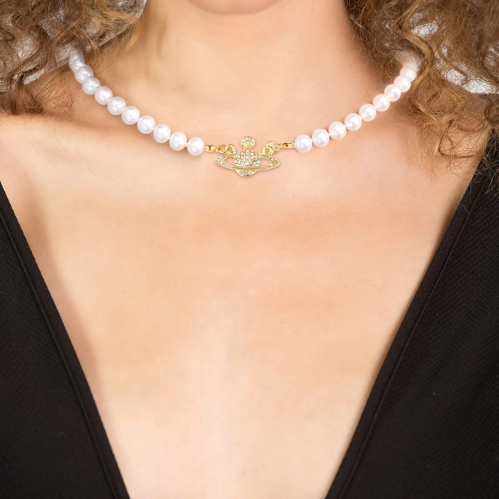 New Planet Pearl Necklace Fashion Imitation Pearl Planet Pendant Clavicle Chain for Women Jewelry Birthday Party Gifts
New Planet Pearl Necklace Fashion Imitation Pearl Planet Pendant Clavicle Chain for Women Jewelry Birthday Party Gifts