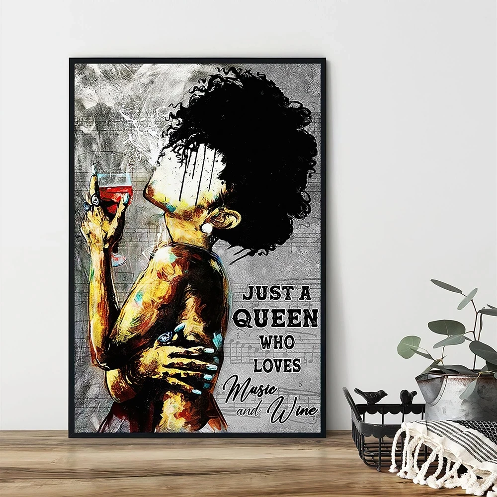 Lost Your Soul Find Your Soul Canvas Black Queen Music and Wine Poster Painting Modern Girl Bathroom Wall Home Decoration
Lost Your Soul Find Your Soul Canvas Black Queen Music and Wine Poster Painting Modern Girl Bathroom Wall Home Decoration