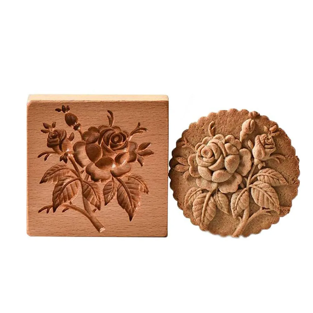 3D Cookie Cutter Set Wooden Baking Mold Rose Cookie Stamp Mold Baking Tool for Gingerbread Honeycake Cookies Kitchen Accessories
3D Cookie Cutter Set Wooden Baking Mold Rose Cookie Stamp Mold Baking Tool for Gingerbread Honeycake Cookies Kitchen Accessories