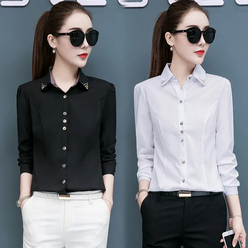 2020 Autumn Blouse White Shirt Women's Long Sleeve Fashion Black Office Shirts Casual Outwear Harajuku Female Blouses Plus Size
2020 Autumn Blouse White Shirt Women's Long Sleeve Fashion Black Office Shirts Casual Outwear Harajuku Female Blouses Plus Size