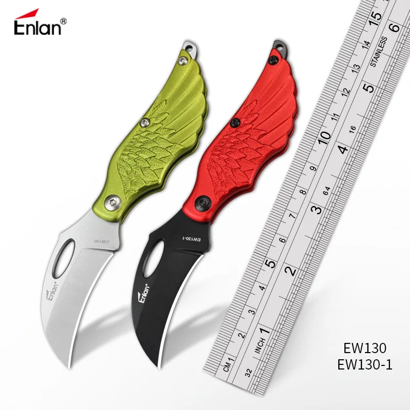 Enlan EW130 складной карманный нож Мини подвесной маленький нож в форме крыла режущий инструмент кемпинг Выживание Повседневный карманный нож д... 
Enlan EW130 складной карманный нож Мини подвесной маленький нож в форме крыла режущий инструмент кемпинг Выживание Повседневный карманный нож д...