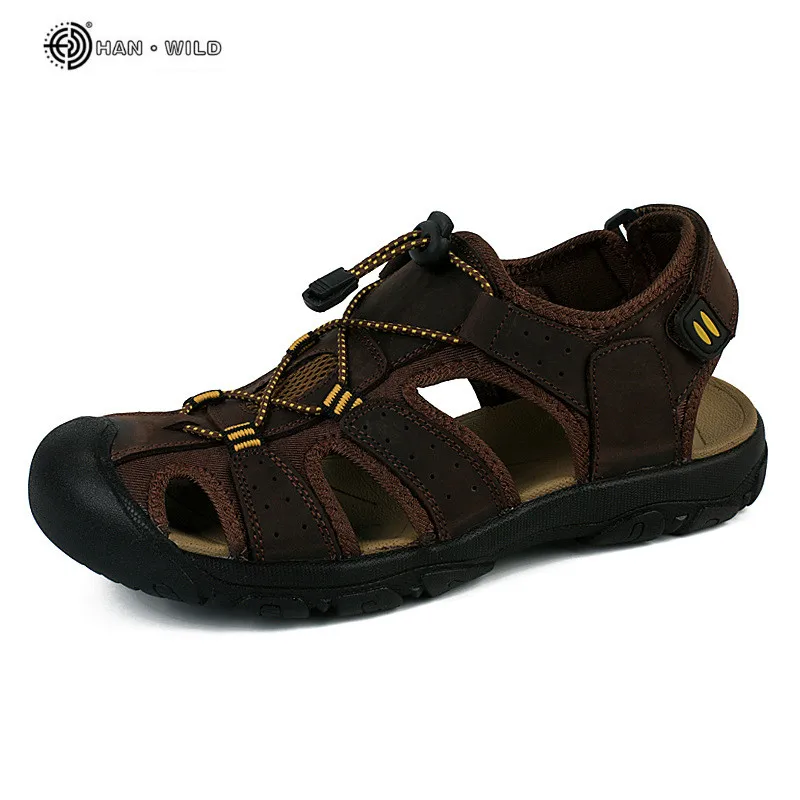 2019 Men Sandals Summer Genuine Leather Cowhide Soft Beach Sandals Male Toe Loafer Outdoor Flip Flops Men's Casual Water Shoes
2019 Men Sandals Summer Genuine Leather Cowhide Soft Beach Sandals Male Toe Loafer Outdoor Flip Flops Men's Casual Water Shoes