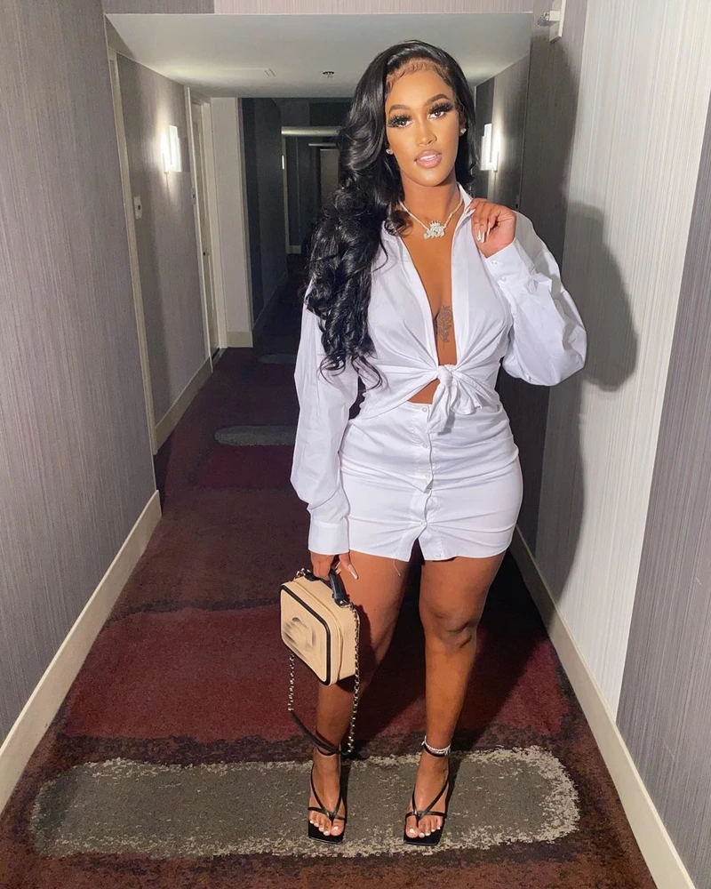 Two Piece Set Women 2021 Spirng Summer Long Sleeve Crop Shirt Button Skirt Sexy Birthday Club Outfits 2Pcs Matching Sets
Two Piece Set Women 2021 Spirng Summer Long Sleeve Crop Shirt Button Skirt Sexy Birthday Club Outfits 2Pcs Matching Sets