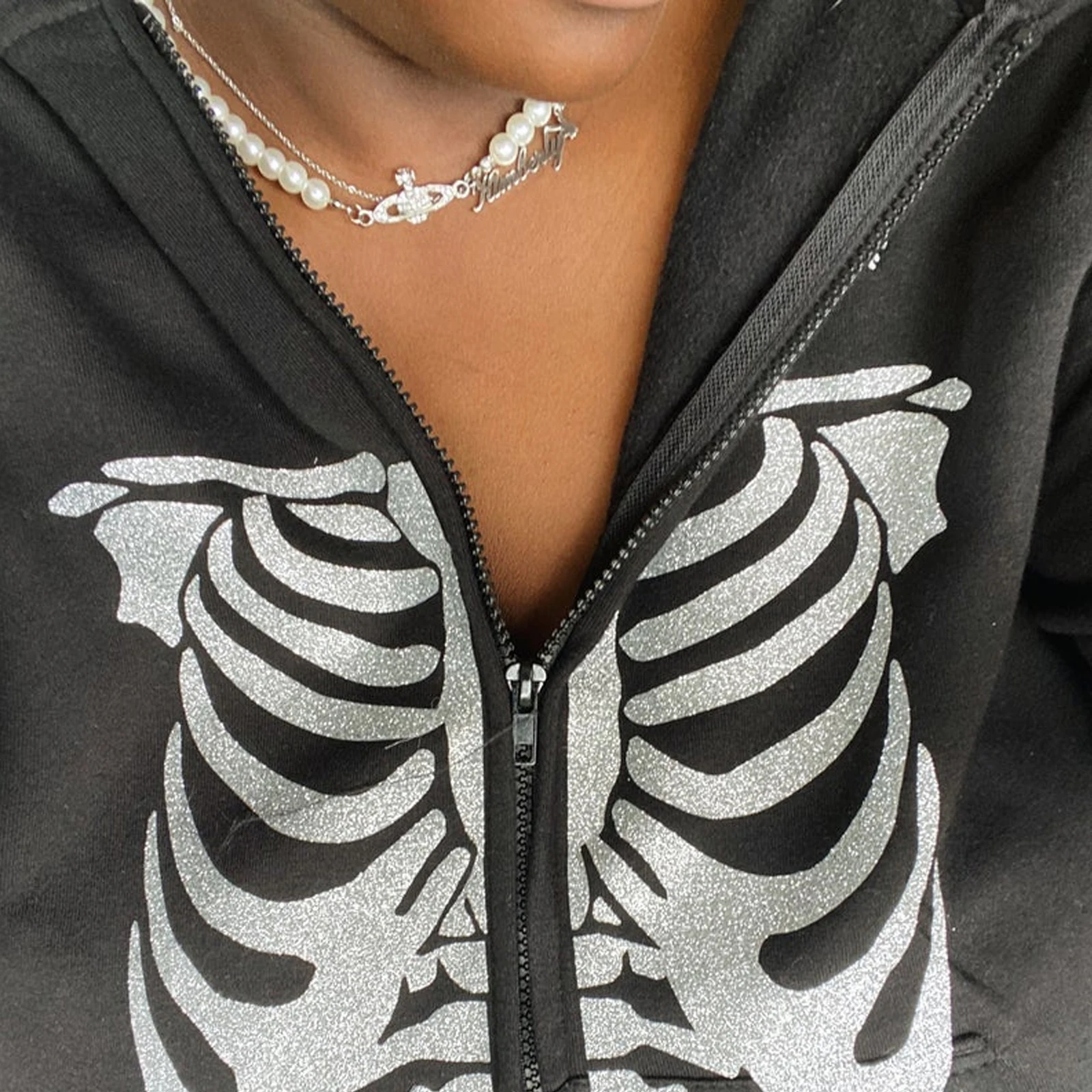 hirigin Y2K Aesthetic Skeleton Zip Up Hoodie 90s Vintage Graphic Printed Zipper Closure Top E-girl Sweatshirts Spring Autumn
hirigin Y2K Aesthetic Skeleton Zip Up Hoodie 90s Vintage Graphic Printed Zipper Closure Top E-girl Sweatshirts Spring Autumn