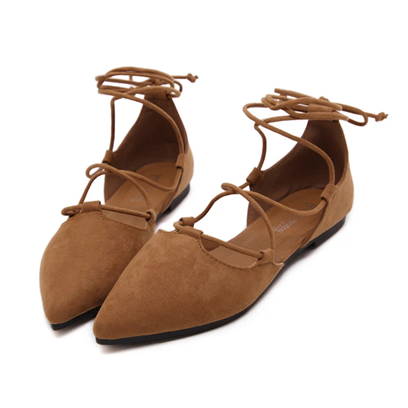 Brand New Fashion Women Ballet FlatsLace-Up Dress Flats Ladies Faux Suede Shallow Shoes Pointed Toe Size 42
Brand New Fashion Women Ballet FlatsLace-Up Dress Flats Ladies Faux Suede Shallow Shoes Pointed Toe Size 42