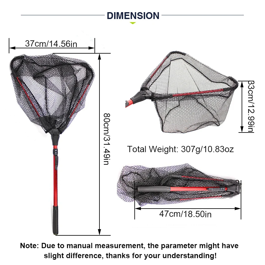 New 80cm/31.49in Retractable Fishing Net Red Foldable Telescoping Landing Net Pole Folding Landing Net for Fly Fishing
New 80cm/31.49in Retractable Fishing Net Red Foldable Telescoping Landing Net Pole Folding Landing Net for Fly Fishing