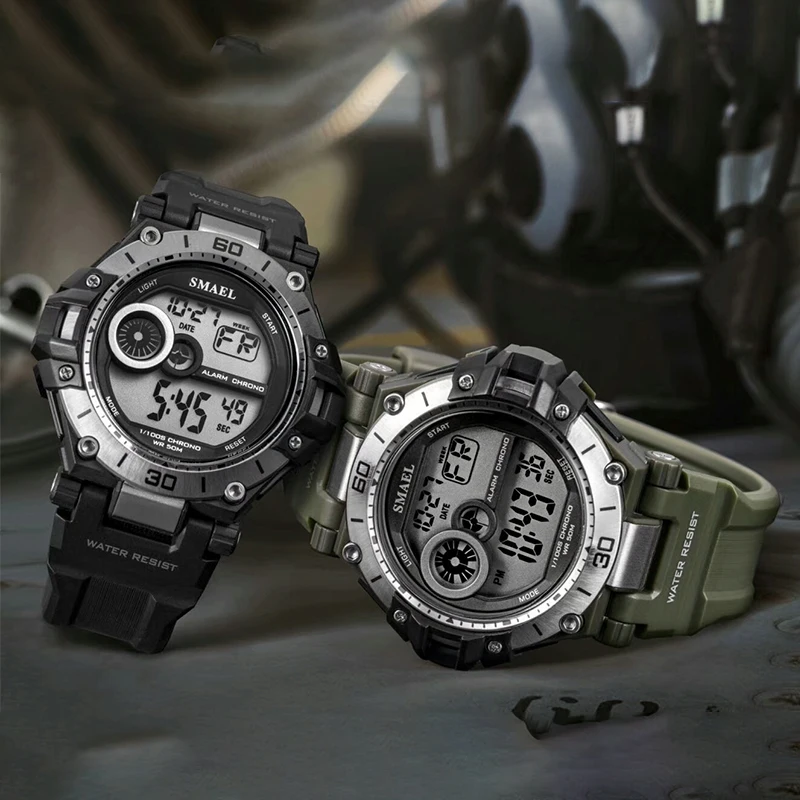 

SMAEL Men Wrist Watches Digital Men's Sport Watch 50M Waterproof Casual Analog Chronograph Alarm Clock reloj hombre 1548 Fashion
