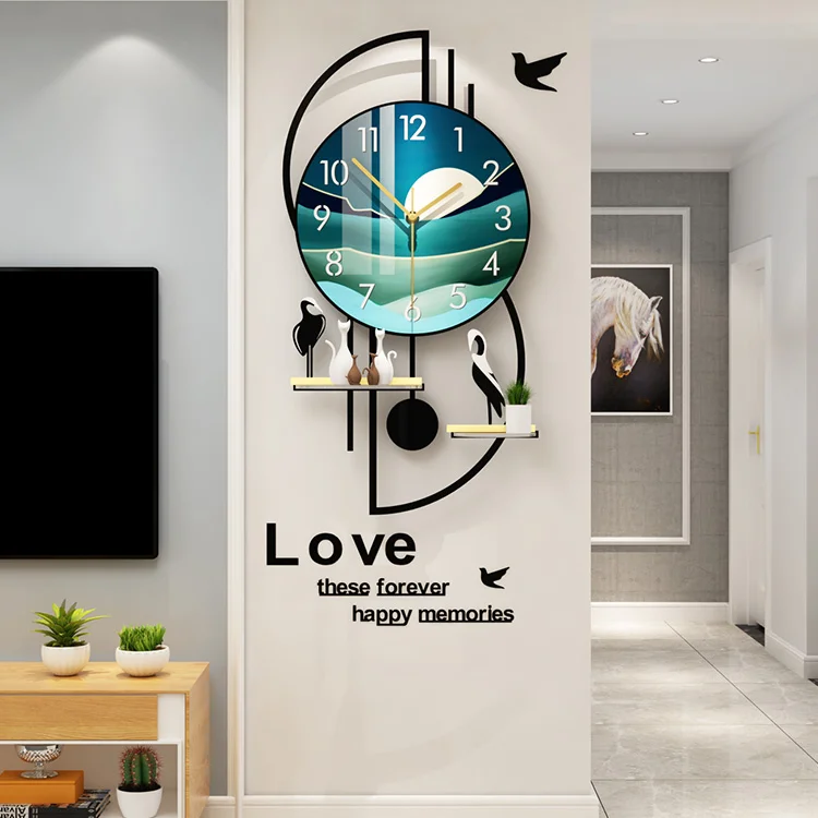 Modern Design Wall Clock European Creative Pendulum Geometric Wall Clock Silent Acrylic Reloj De Cocina Living Room Decor DM50WC
Modern Design Wall Clock European Creative Pendulum Geometric Wall Clock Silent Acrylic Reloj De Cocina Living Room Decor DM50WC