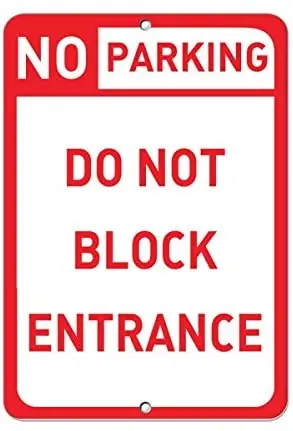 LZATPD SLALL No Parking Do Not Block Entrance Retro Street Sign Household Mege Decoration Supplies12 X 8 Inch
LZATPD SLALL No Parking Do Not Block Entrance Retro Street Sign Household Mege Decoration Supplies12 X 8 Inch