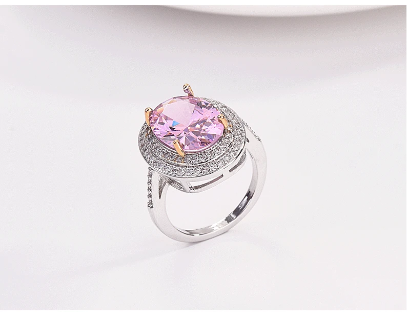 925 Sterling Silver Color Pink Diamond Ring Anillos Elegant Wedding for Women Bizuteria Pink Topaz 925 Ring Jewelry Gemstone
925 Sterling Silver Color Pink Diamond Ring Anillos Elegant Wedding for Women Bizuteria Pink Topaz 925 Ring Jewelry Gemstone