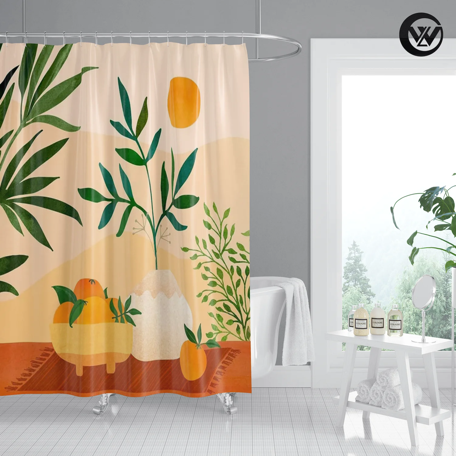 Fashion Shower Curtain Nordic Flat Color Landscape Painting Bathroom Bathtub Curtain Waterproof
Fashion Shower Curtain Nordic Flat Color Landscape Painting Bathroom Bathtub Curtain Waterproof