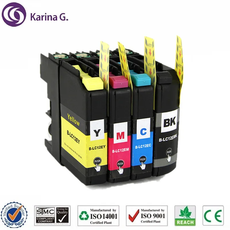 Совместимый чернильный картридж для Brother LC12E, подходит для смартфона Brother
Совместимый чернильный картридж для Brother LC12E, подходит для смартфона Brother