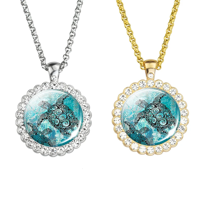 Sea Turtle Necklace Ocean Animal Dolphin Starfish Octopus Photo Rhinestone Glass Pendant Fashion Chain Necklace Bohemia Jewelry
Sea Turtle Necklace Ocean Animal Dolphin Starfish Octopus Photo Rhinestone Glass Pendant Fashion Chain Necklace Bohemia Jewelry