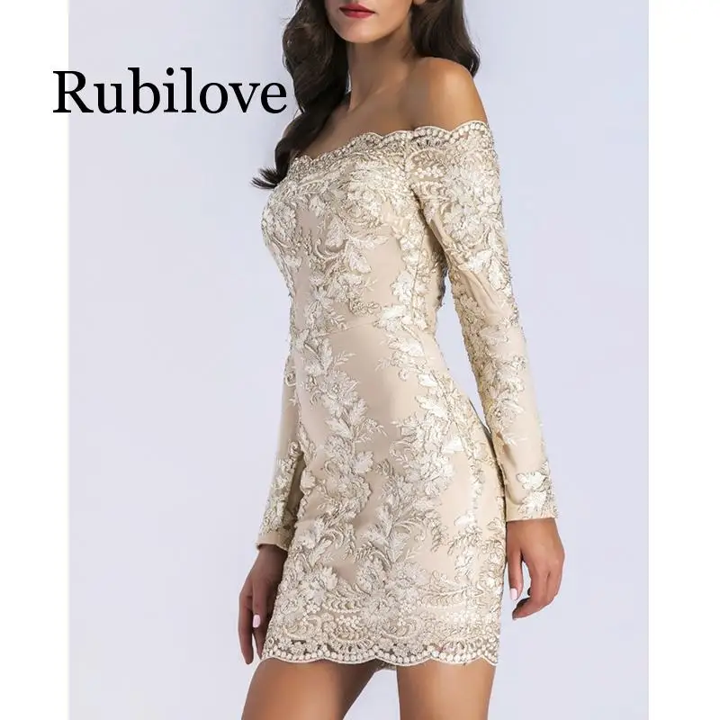 Elegant Women Off Shoulder Dress Female Embroidery Ruffle Dress Sexy Ladies Long Sleeve Autumn Party Bodycon Dress Vestidos
Elegant Women Off Shoulder Dress Female Embroidery Ruffle Dress Sexy Ladies Long Sleeve Autumn Party Bodycon Dress Vestidos