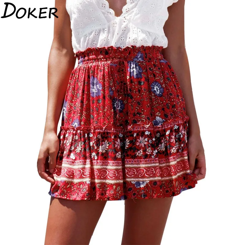 Women's Mini Skirts 2020 New Floral High Waist Frills Skirt For Women Young Girl Summer Fashion Boho Beach Sexy Short Skirt
Women's Mini Skirts 2020 New Floral High Waist Frills Skirt For Women Young Girl Summer Fashion Boho Beach Sexy Short Skirt